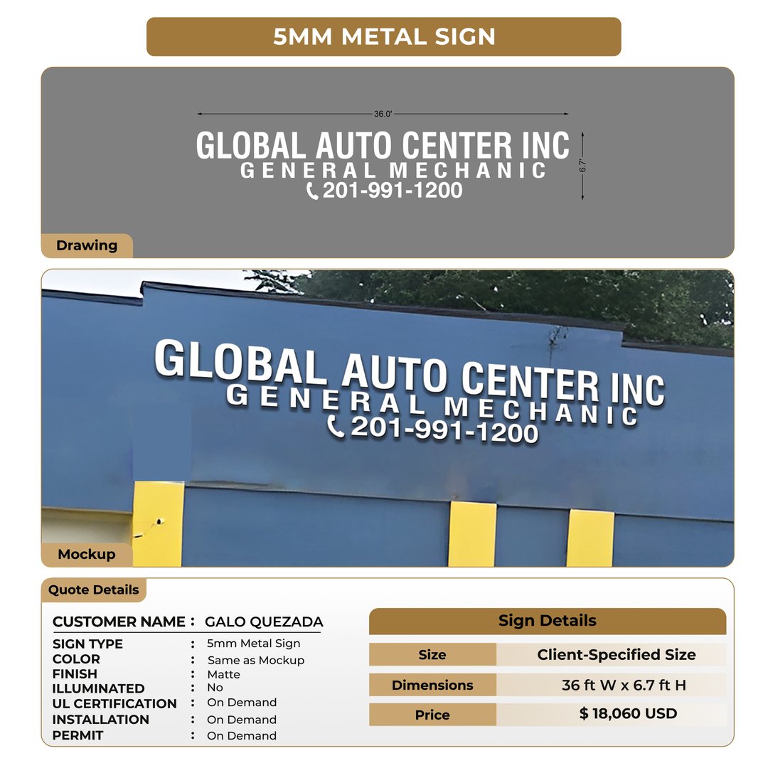 Custom Signs For GALO QUEZADA