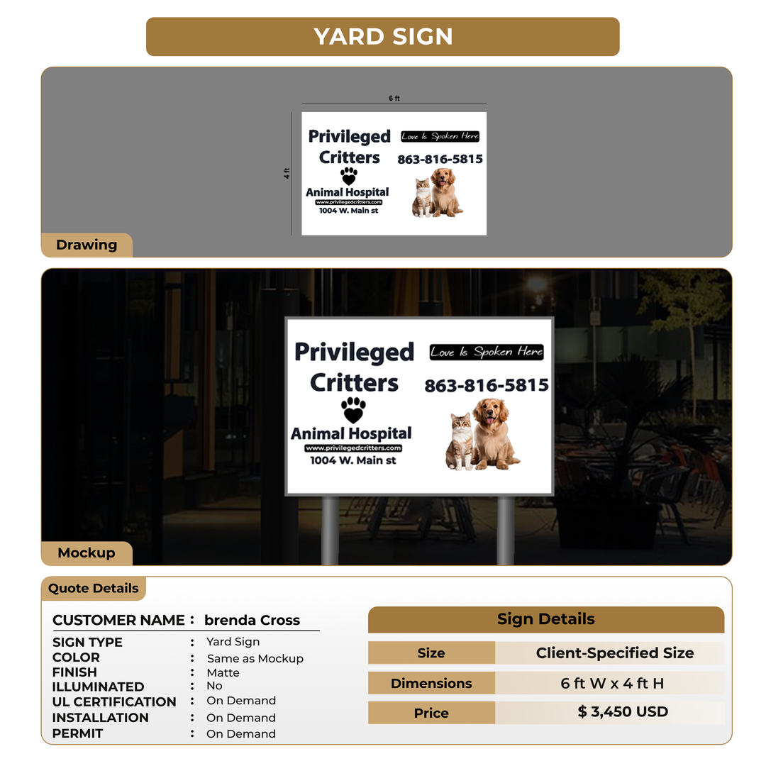 Yard Signs For brenda Cross