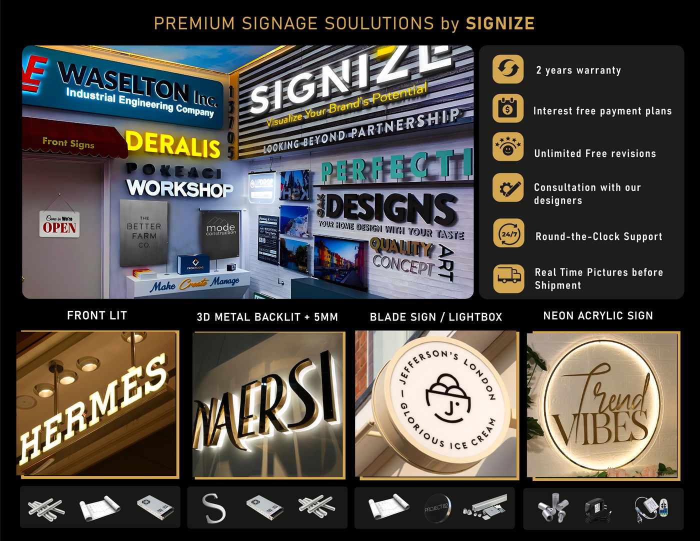 3D Metal Backlit + Backboard Signs For Sevannah Harrington