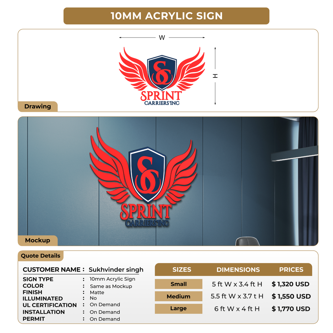 Custom Signs For Sukhvinder singh