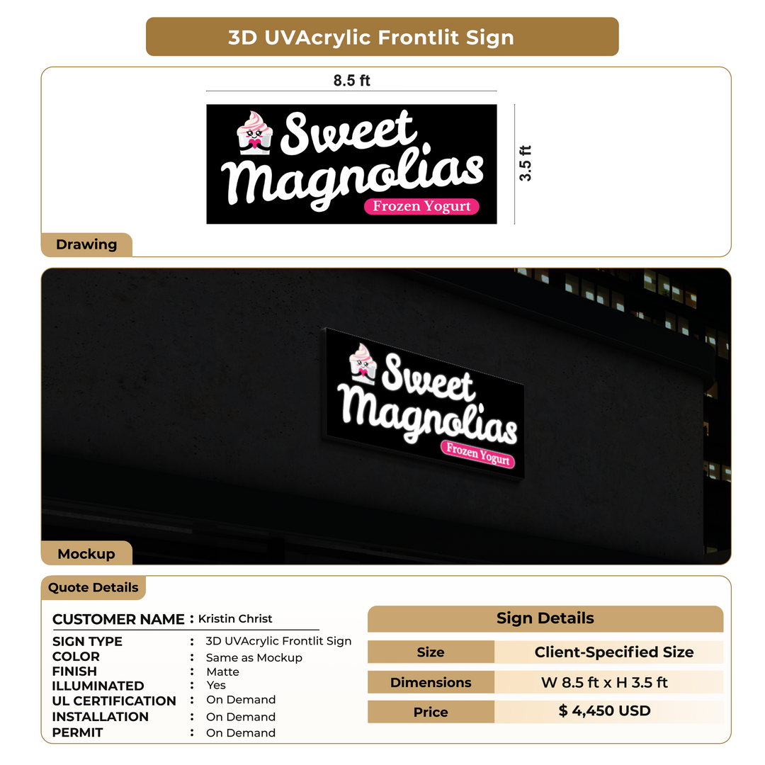 3D Custom Signs for Kristin Christ