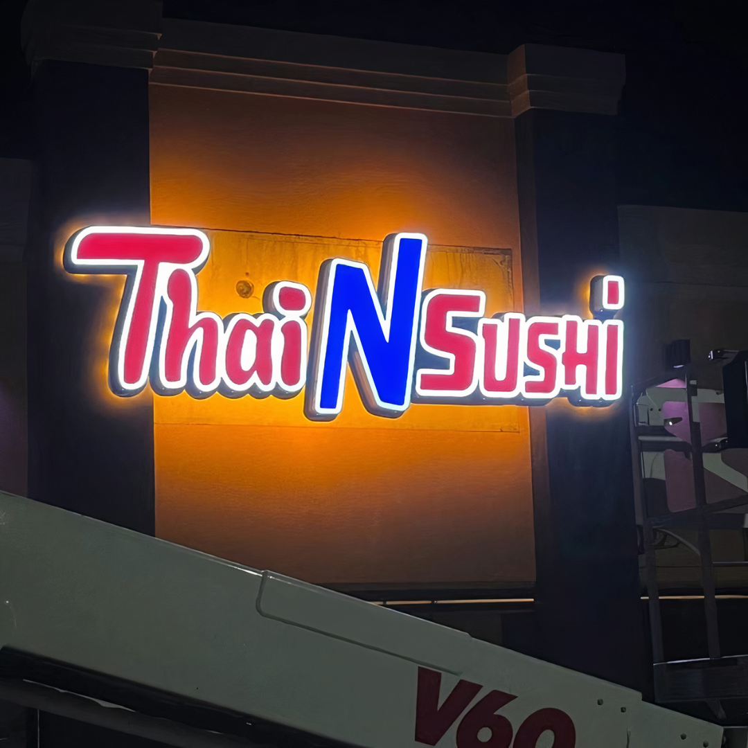 3D Metal Double Lit Sign
