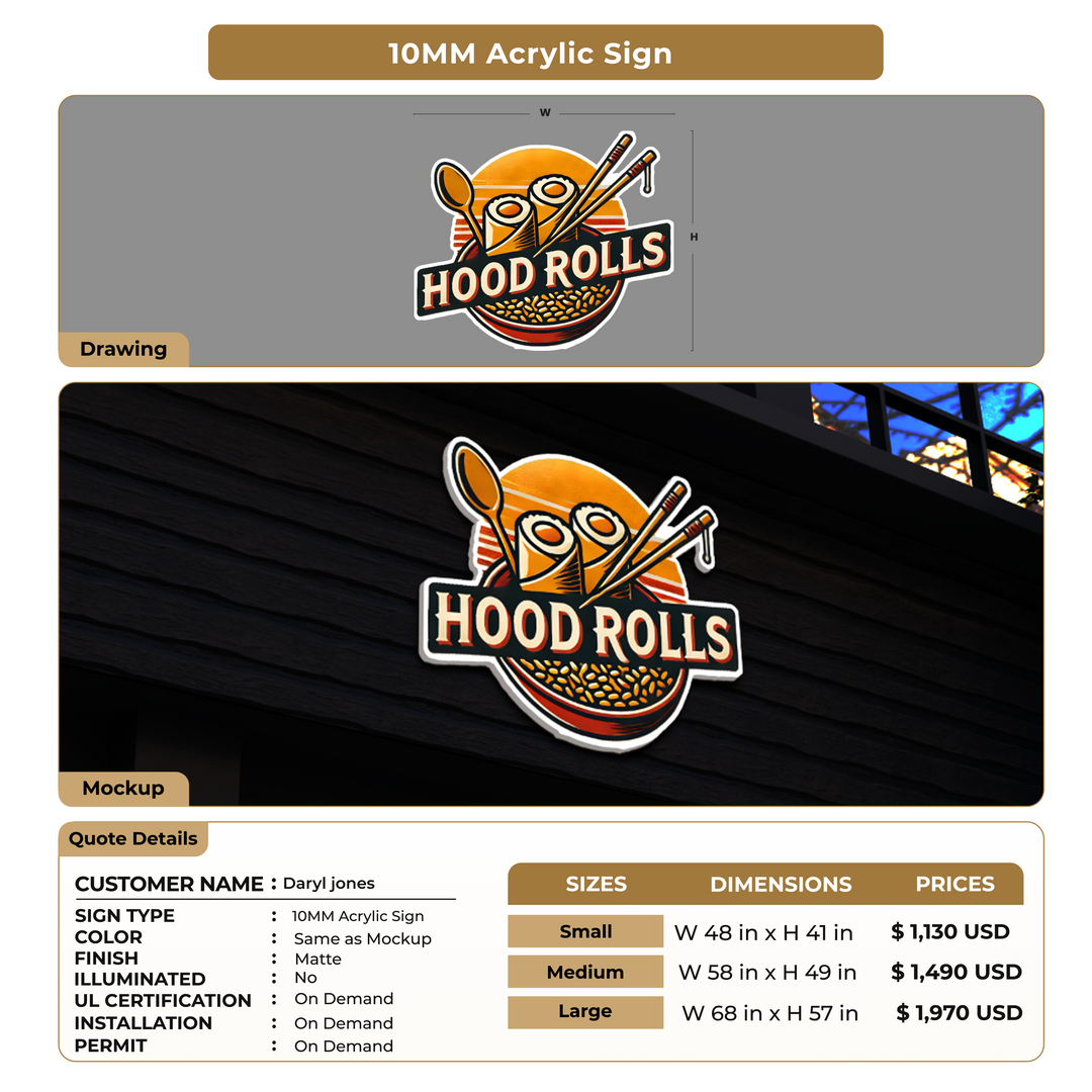 Custom Signs for Daryl jones