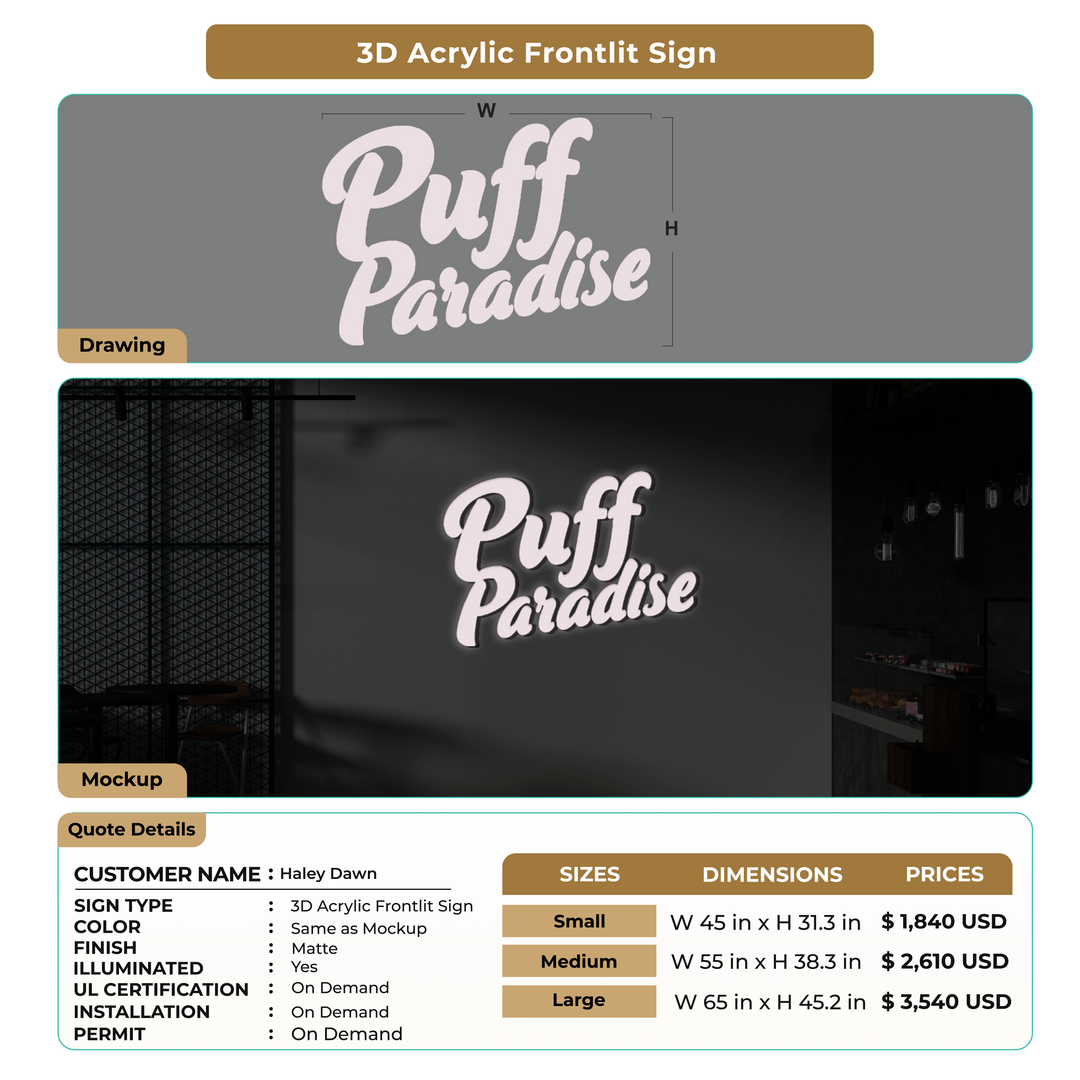 Custom Signs for Haley Dawn