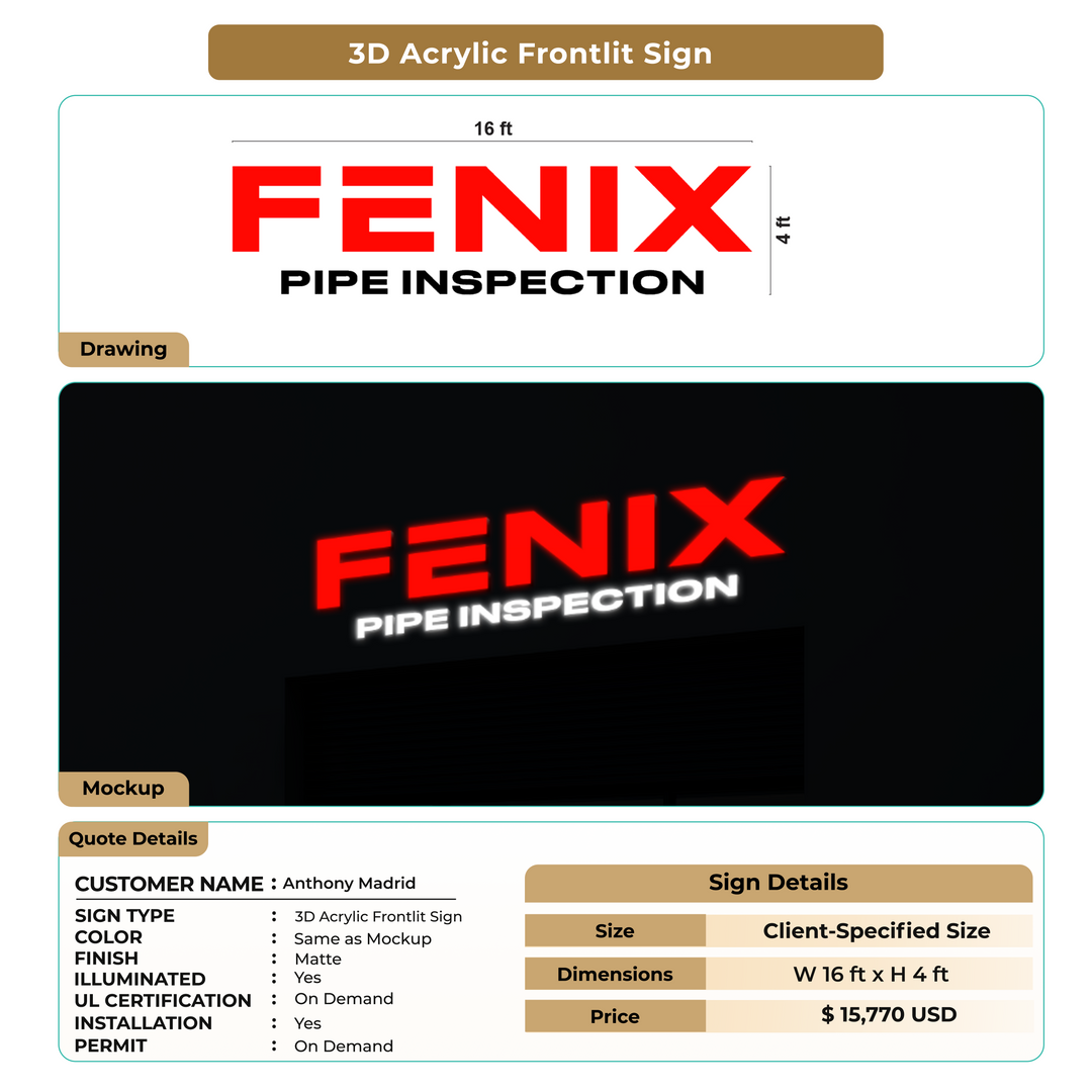 Custom Signs For Anthony Madrid