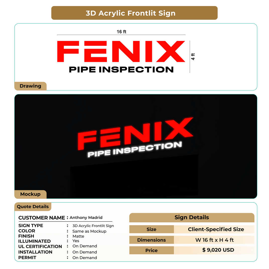 Custom Signs For Anthony Madrid