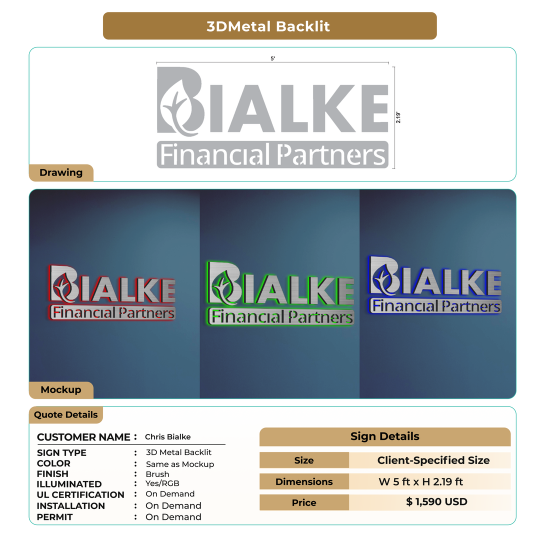 Custom Sign for Chris Bialke