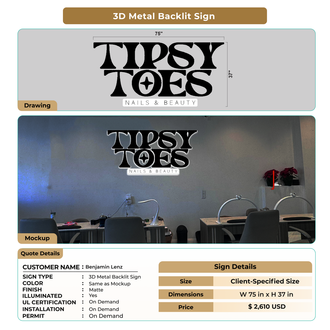 Custom Signs for Benjamin Lenz
