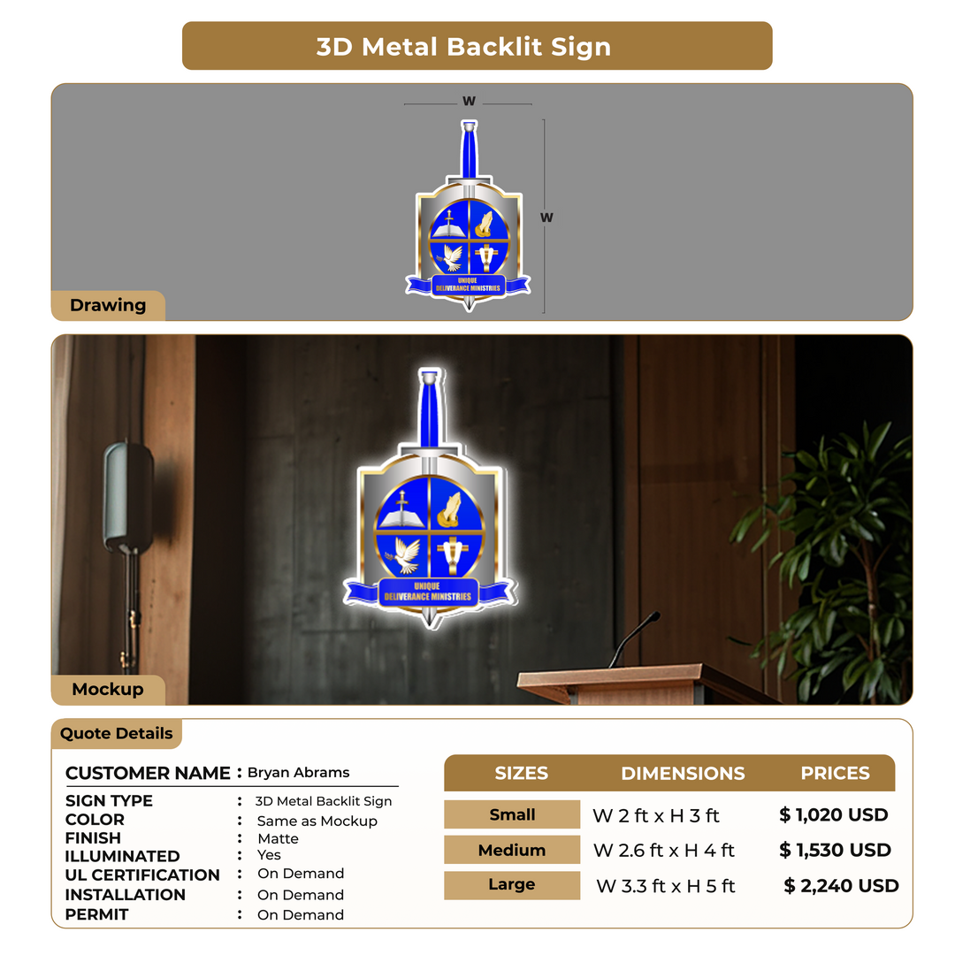 Custom Signs for Bryan Abrams