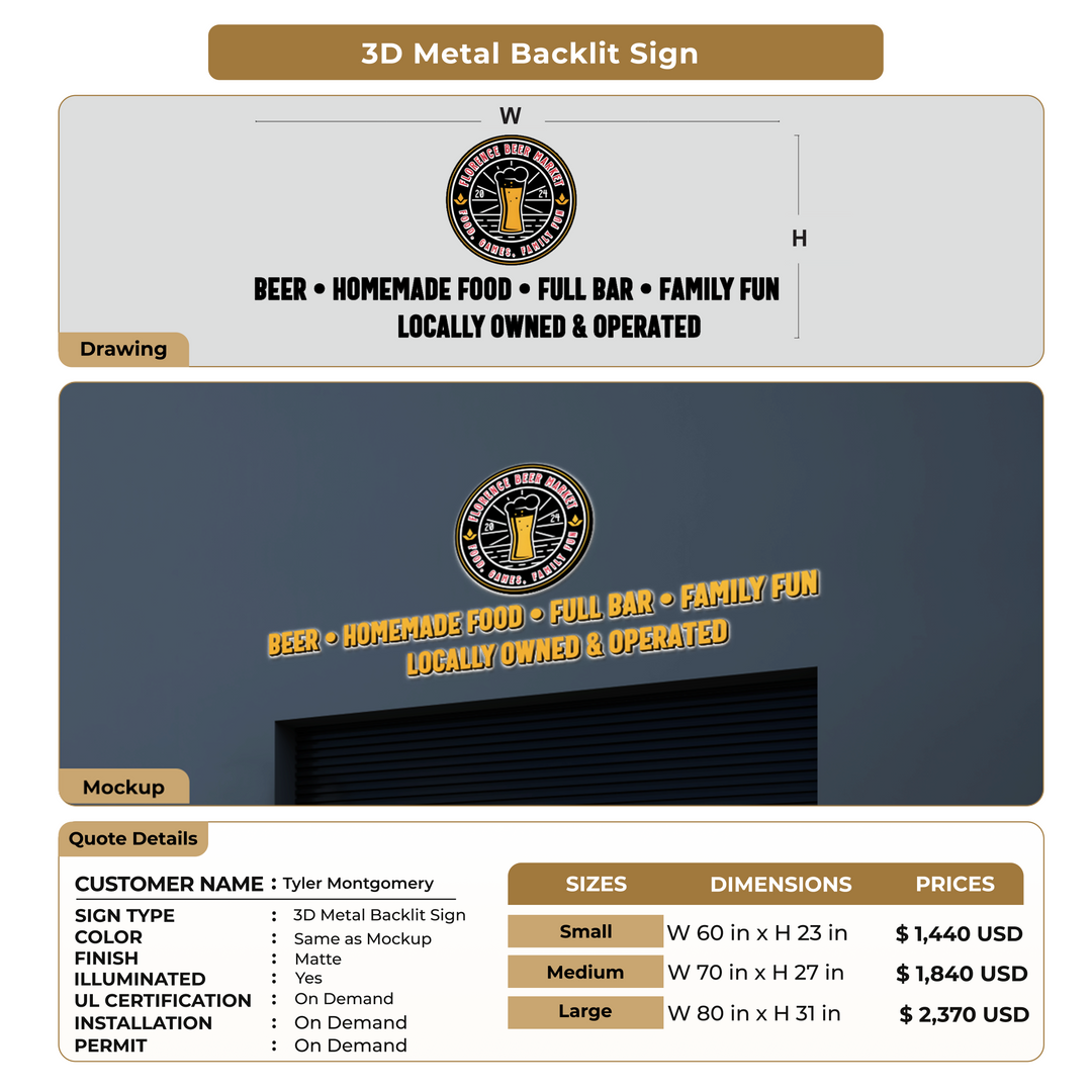 Custom Signs for Tyler Montgomery