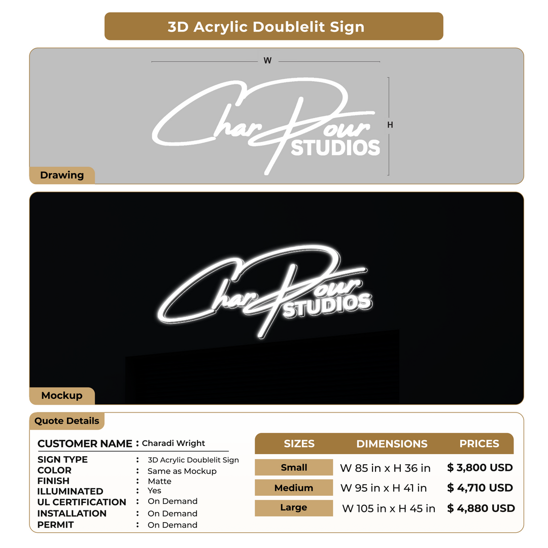 Custom Signs for Charadi Wright