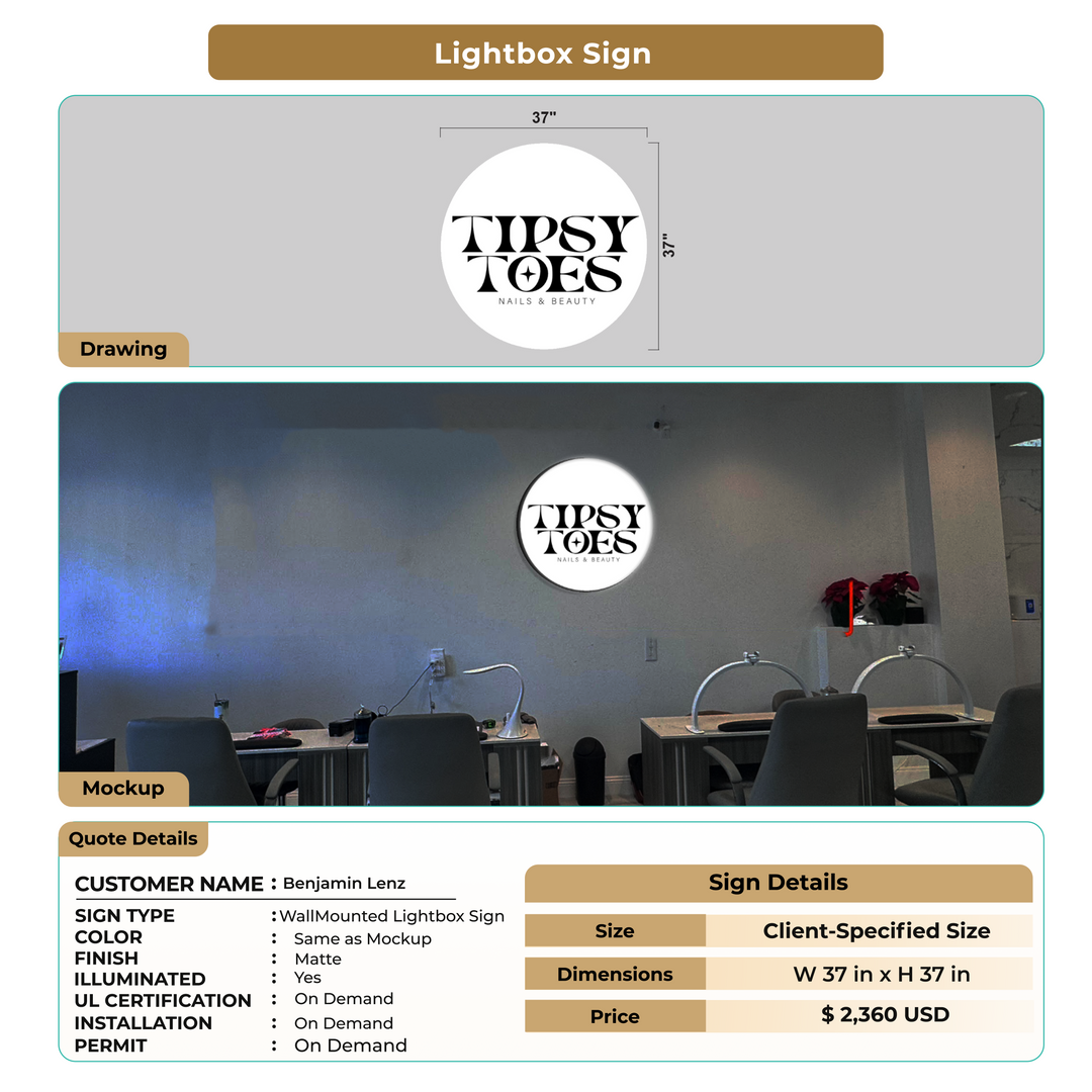 Custom Signs for Benjamin Lenz