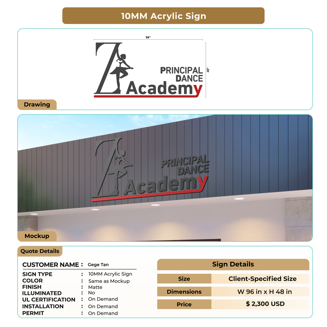 Custom Signs for Gege Tan