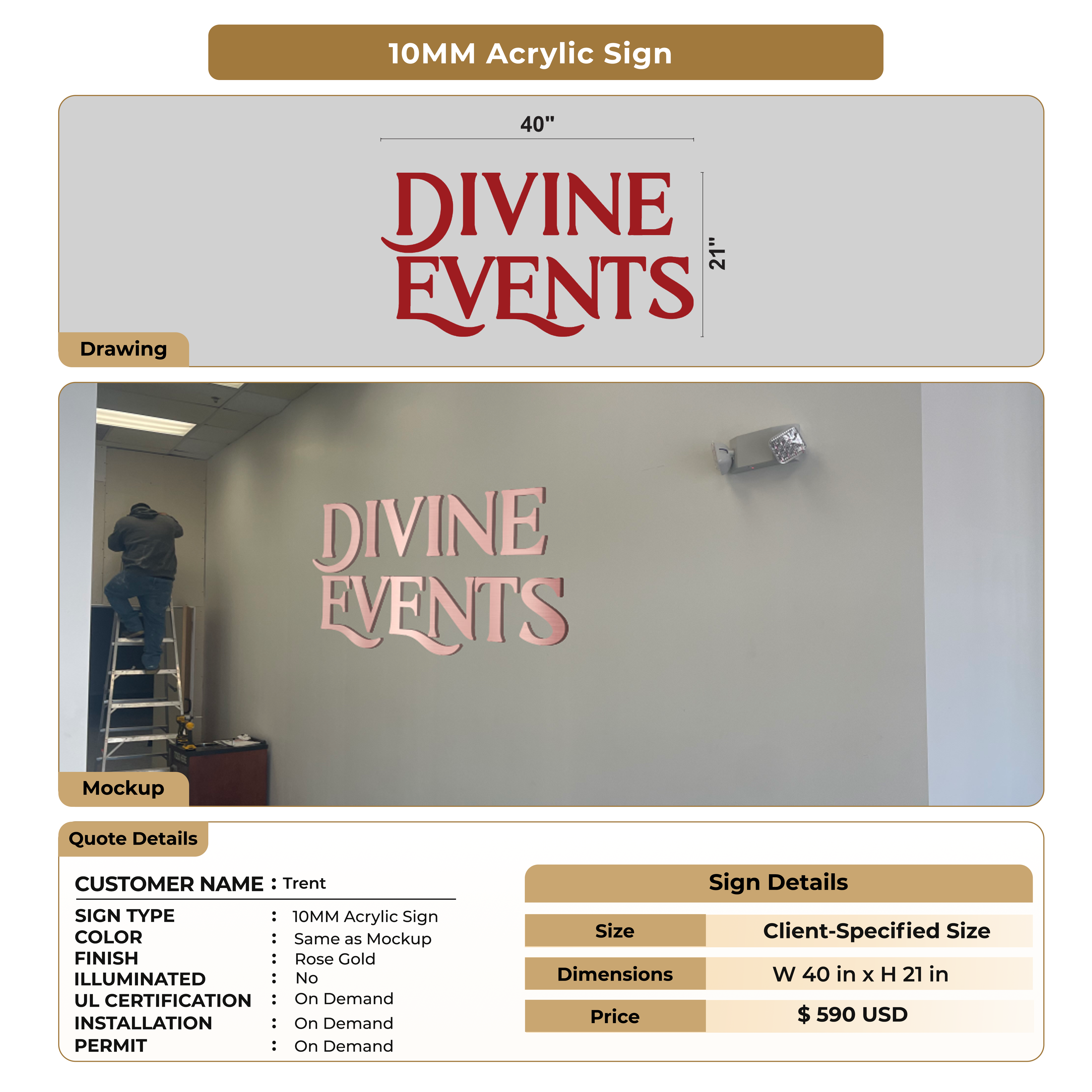 Custom Signs for Trent – Signize
