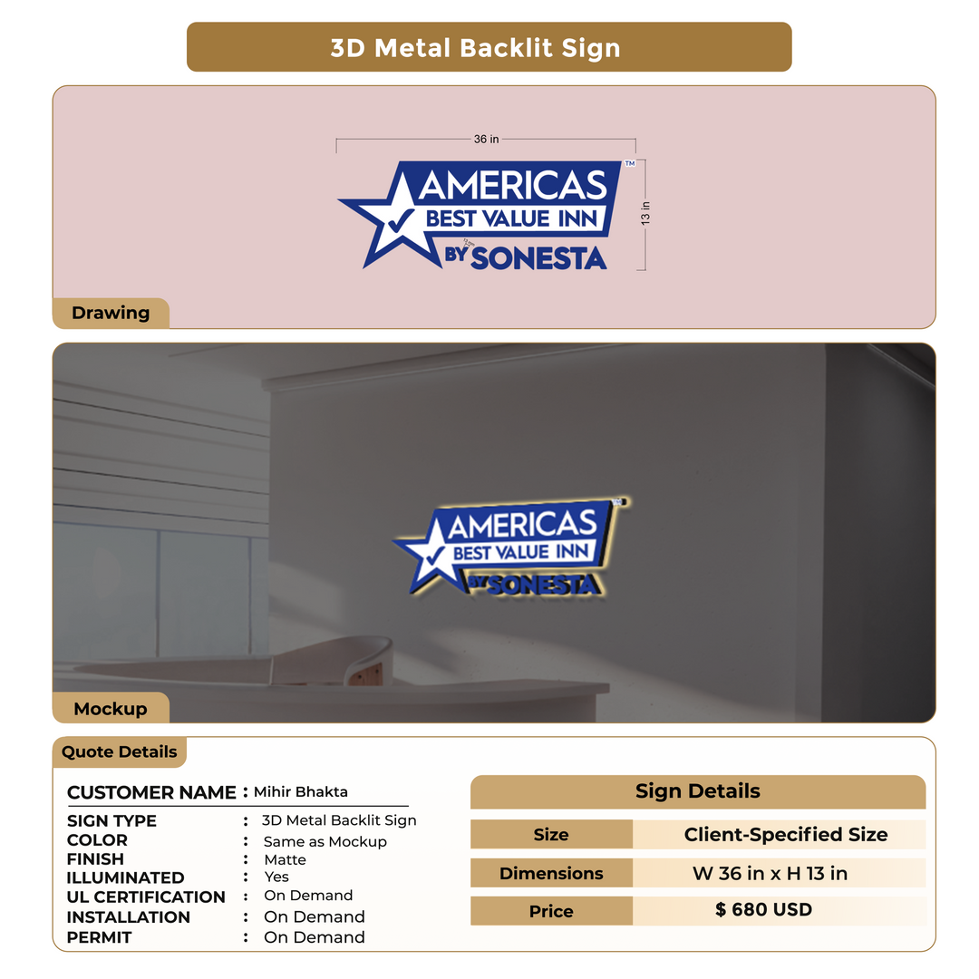 custom signs for Mihir Bhakta
