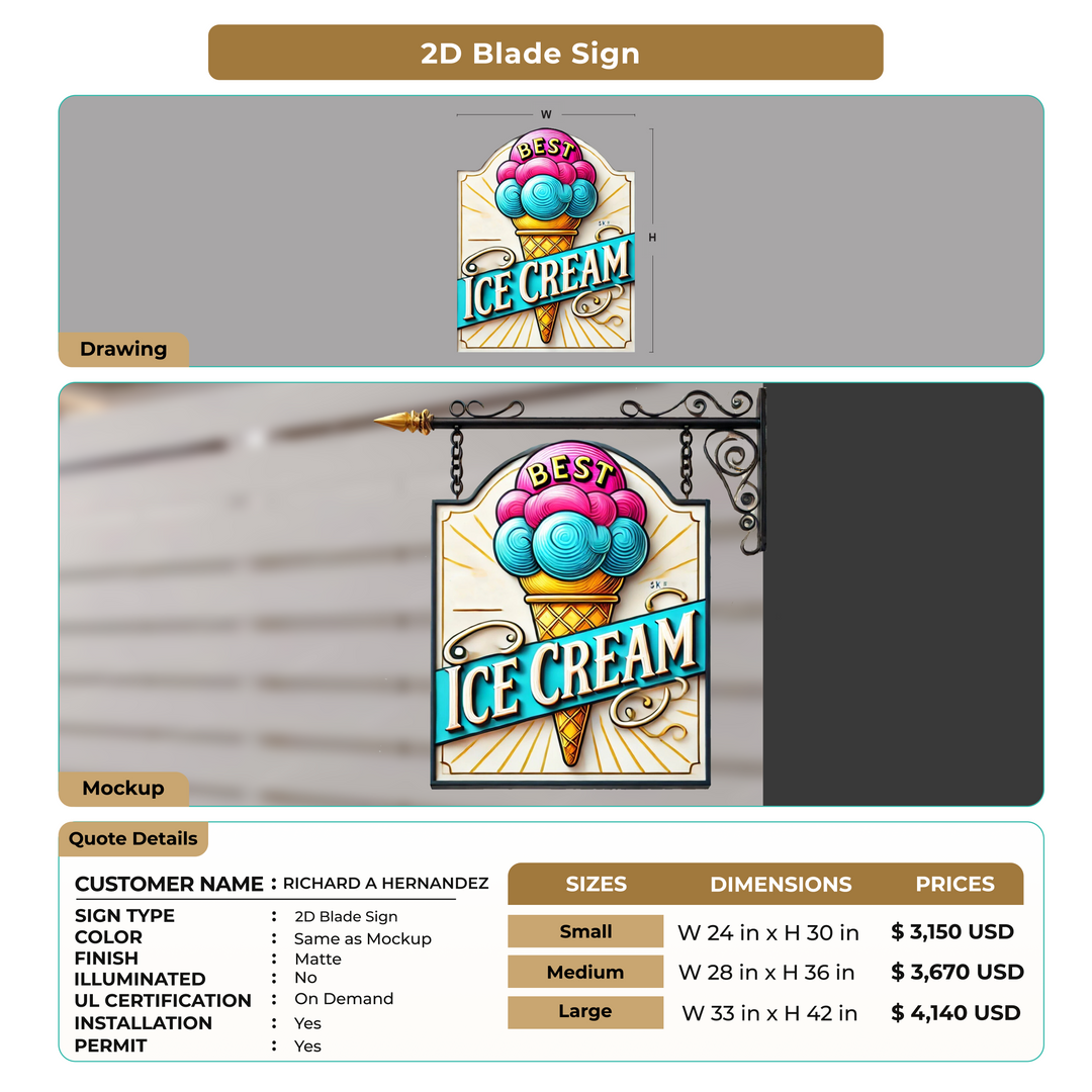 2D Blade Sign For RICHARD A HERNANDEZ
