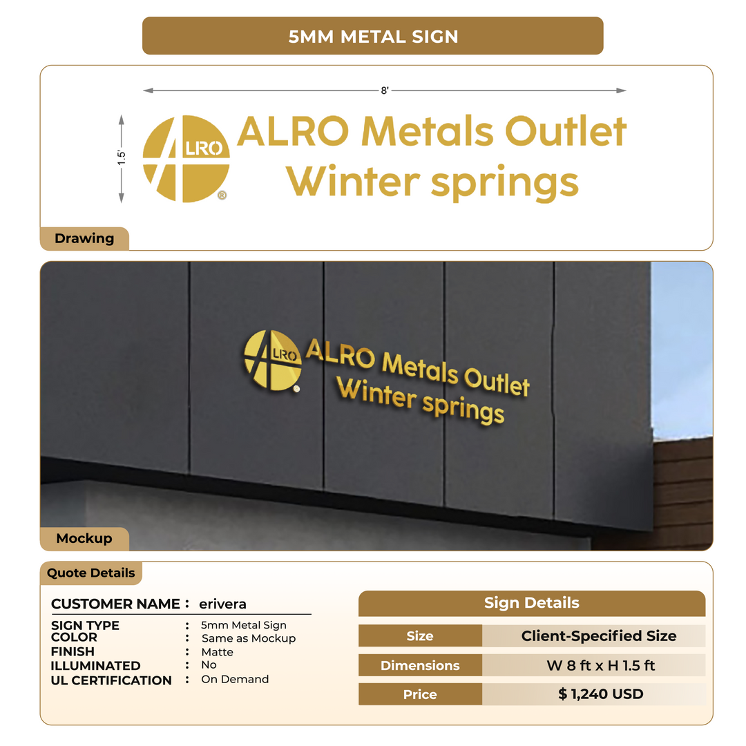 Custom Signs For Erivera