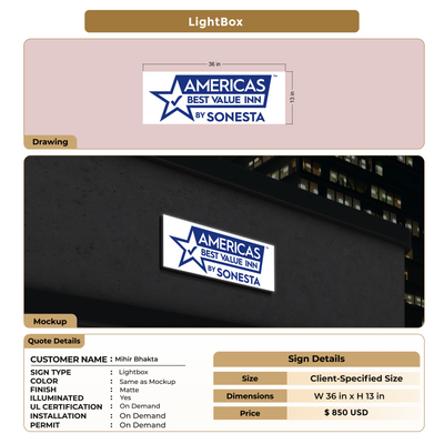 custom signs for Mihir Bhakta