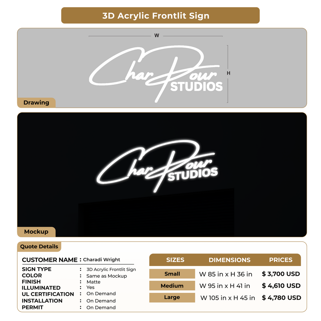Custom Signs for Charadi Wright