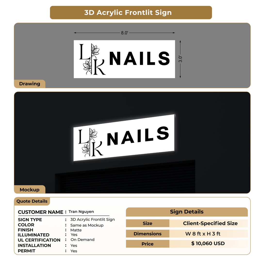 Custom Signs For Tran Nguyen