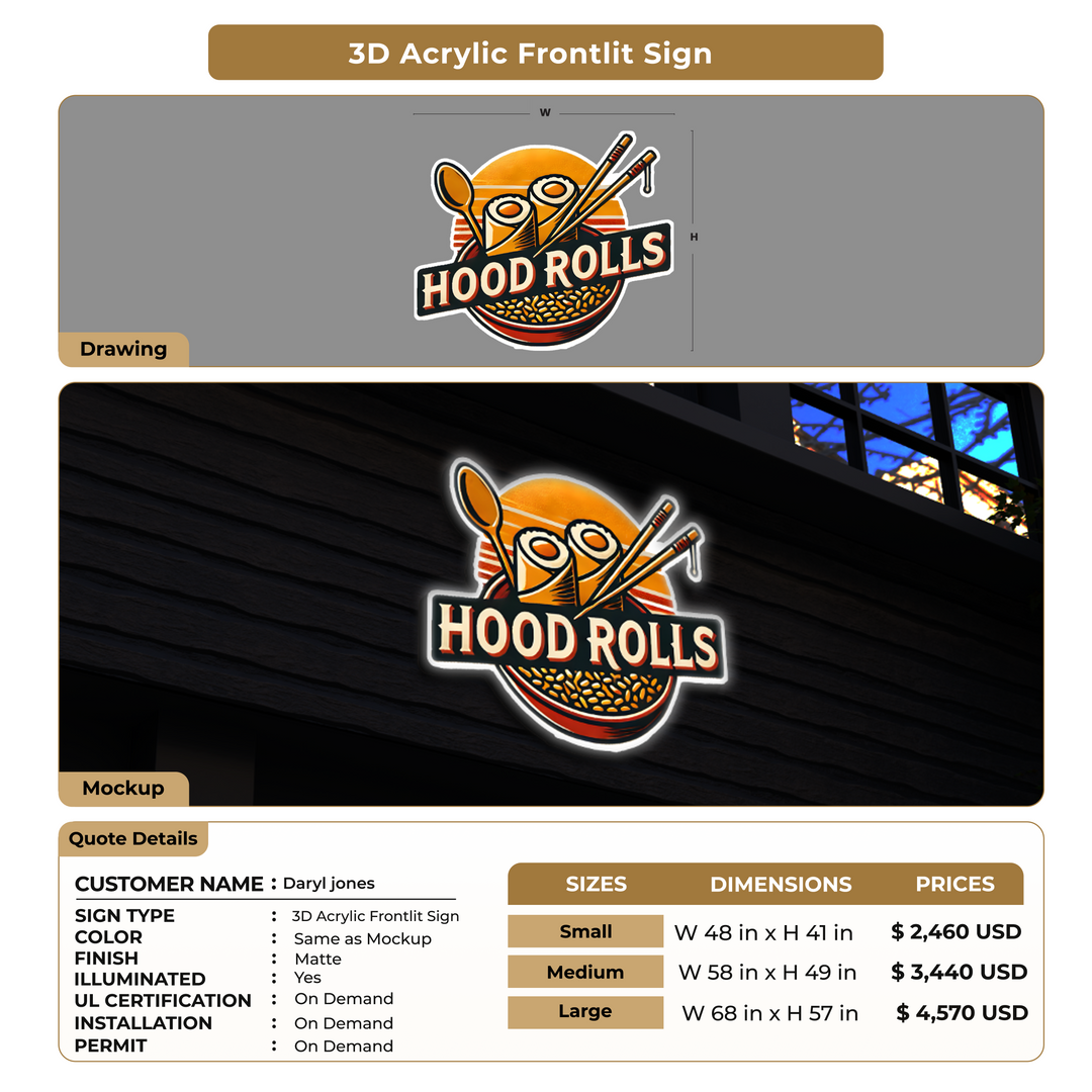 Custom Signs for Daryl jones