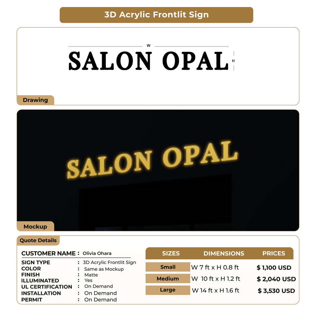 Custom Signs for Olivia Ohara