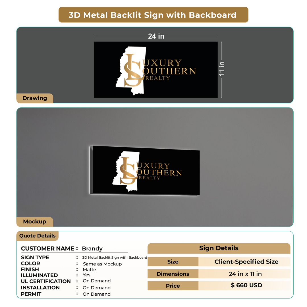 Business Signage for Brandy