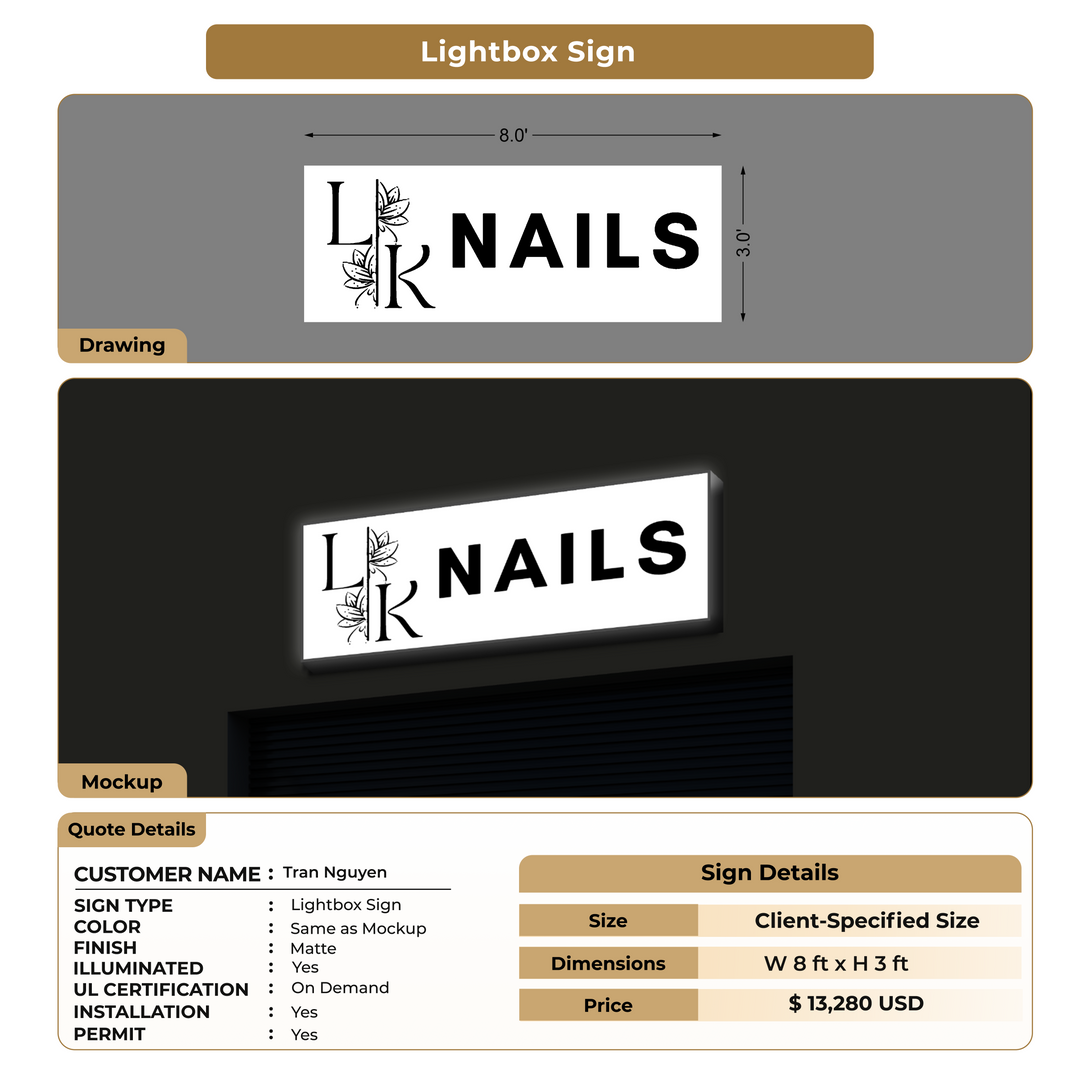 Custom Signs For Tran Nguyen