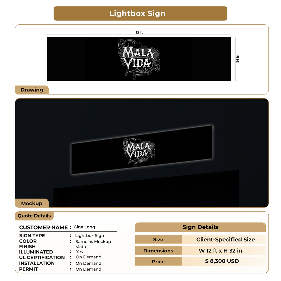 Custom Signs For Gina Long