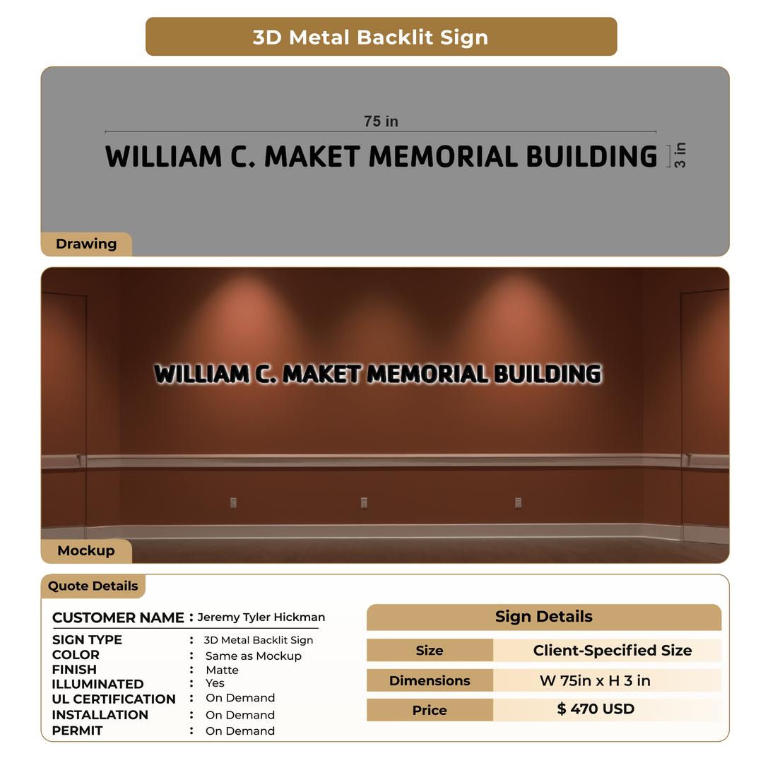 Custom Signs for Jeremy Tyler Hickman