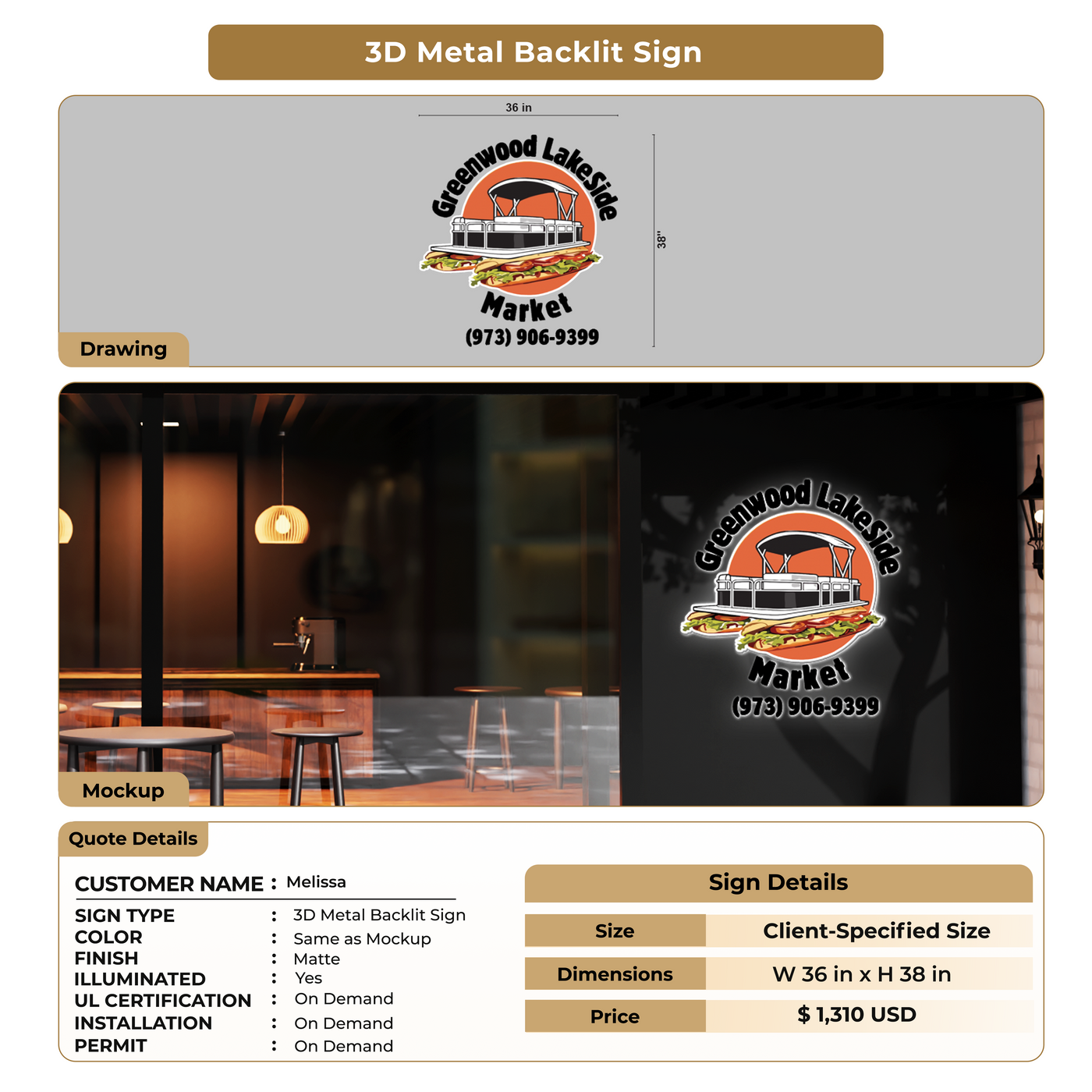 Custom Signs For Melissa
