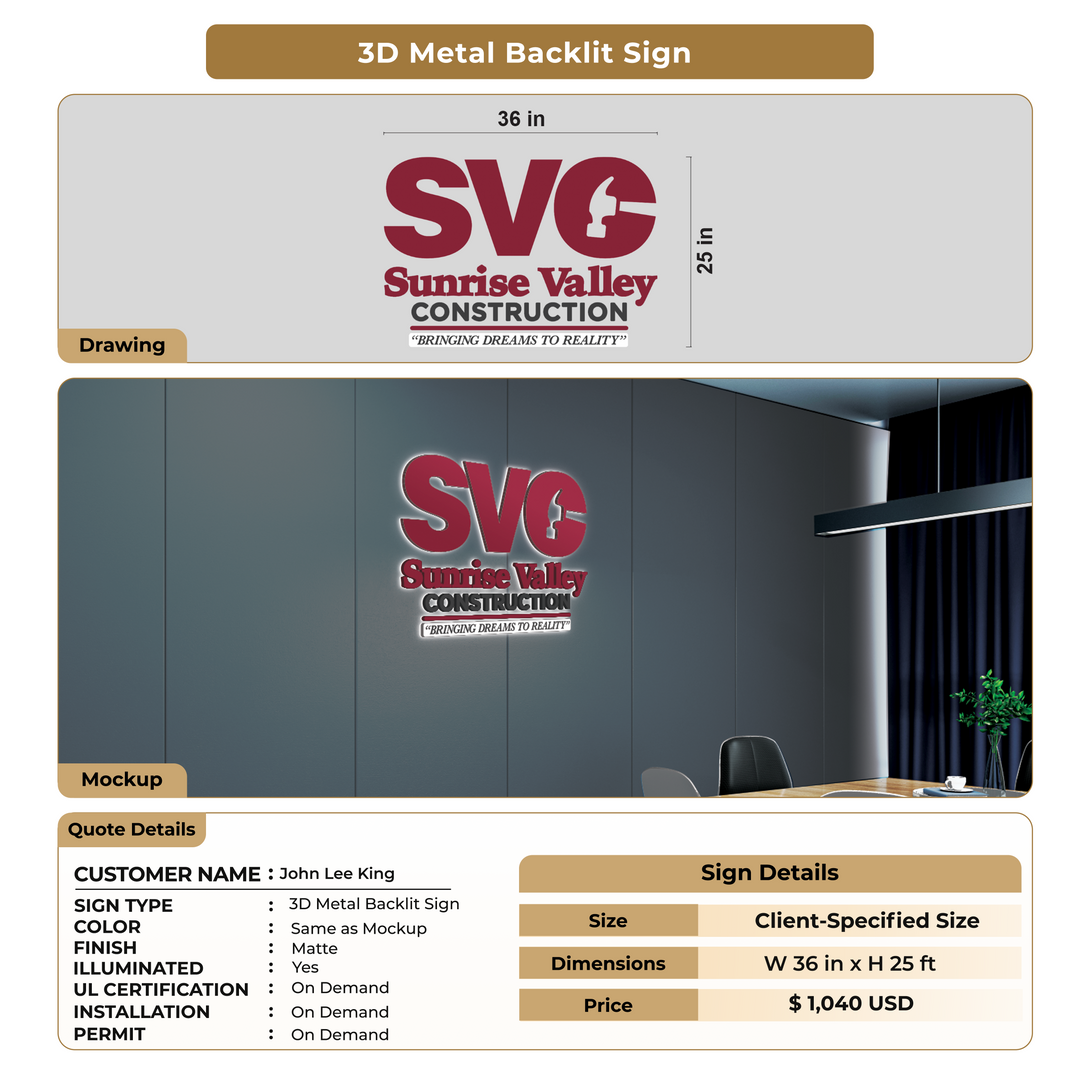 Custom Signs for John Lee King