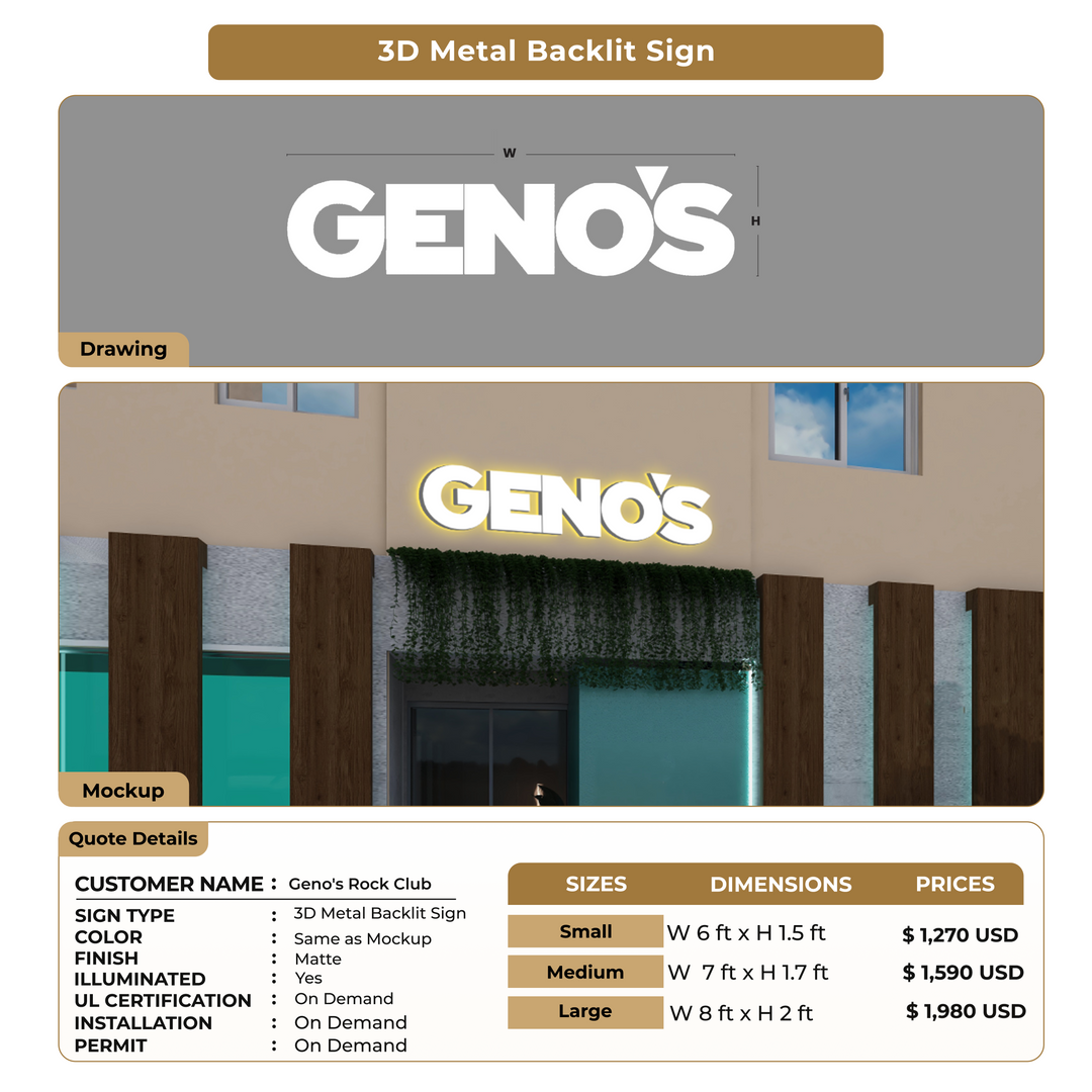 Custom Signs for Geno&