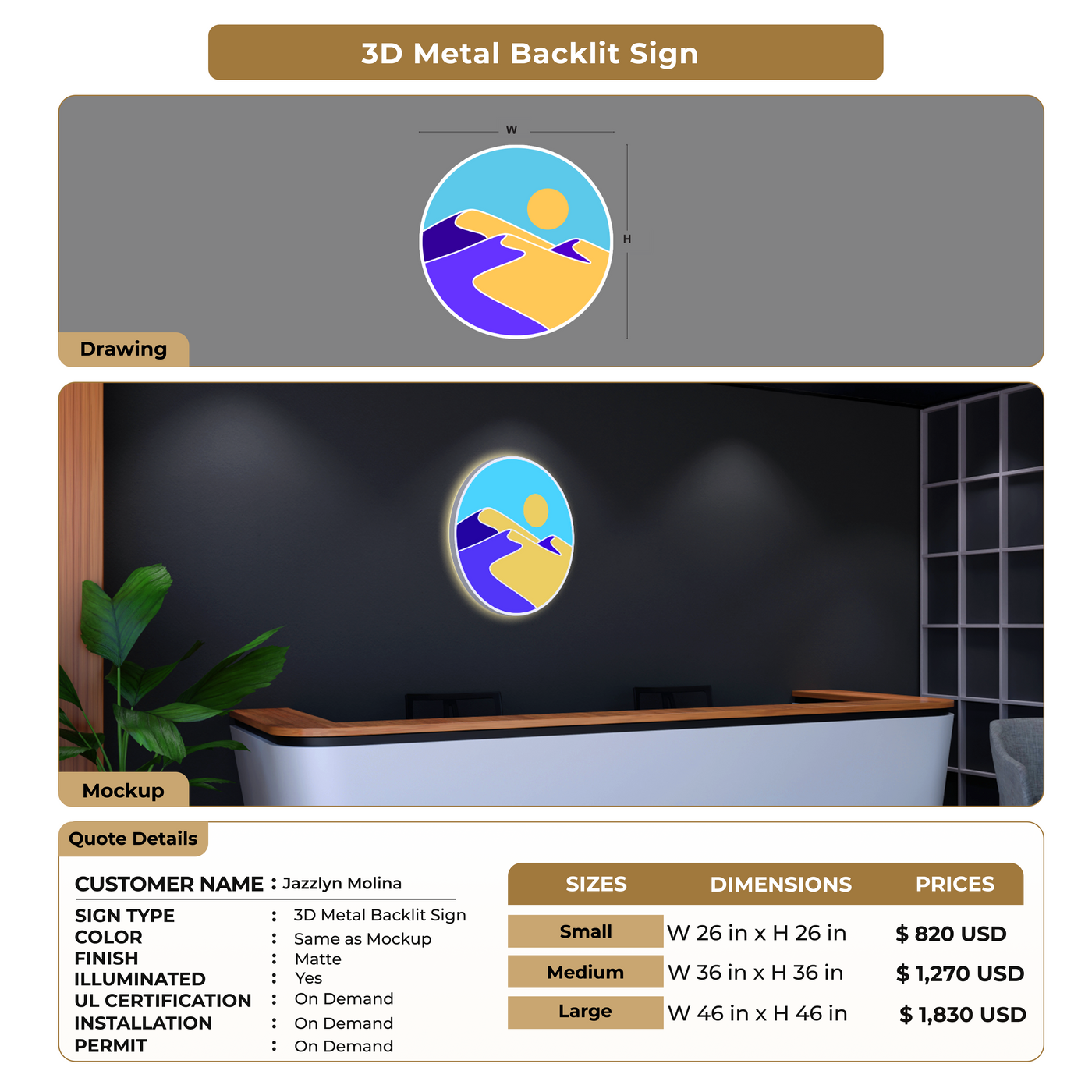 Custom Signs for Jazzlyn Molina