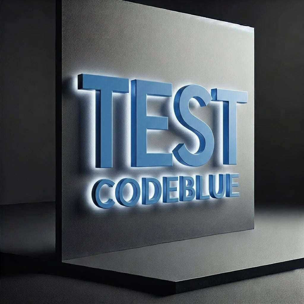 Backlit Channel Letters: Initial Deposit Link for codeblue Tester