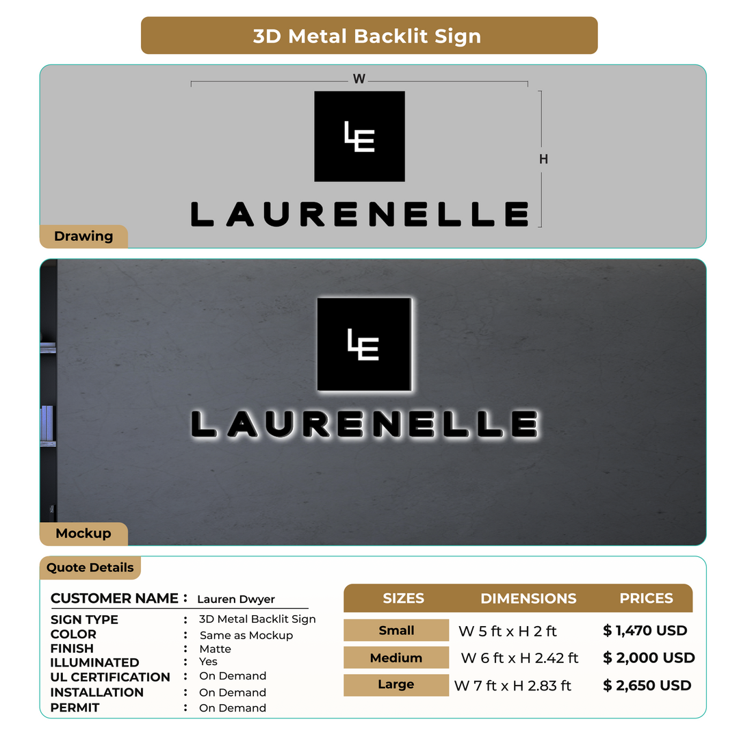 Custom Signs for Lauren Dwyer