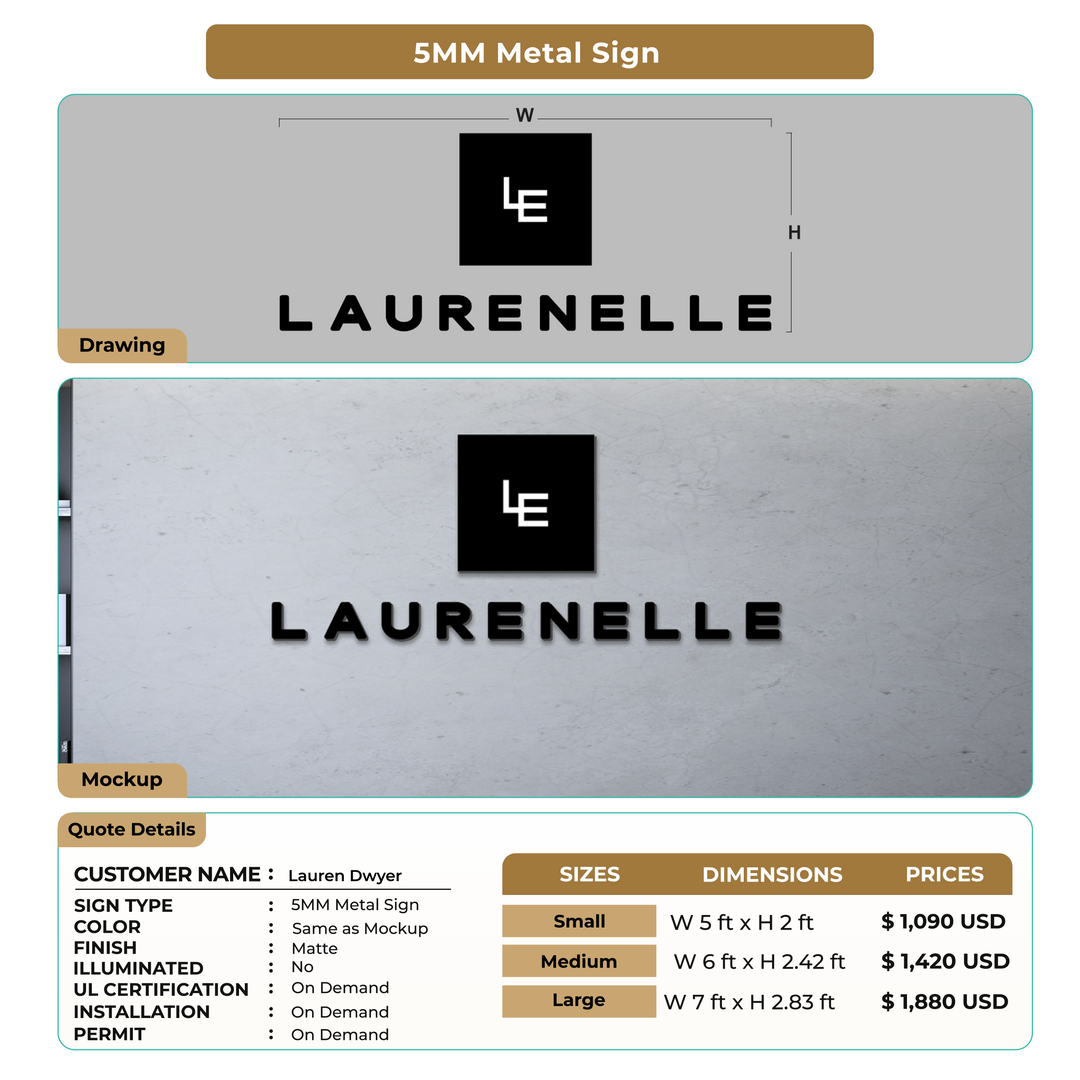 Custom Signs for Lauren Dwyer