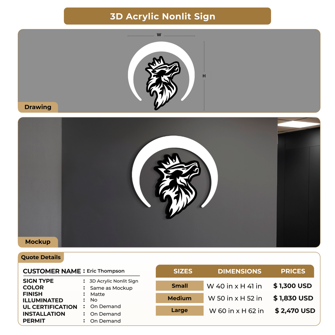 Custom Signs for Eric Thompson