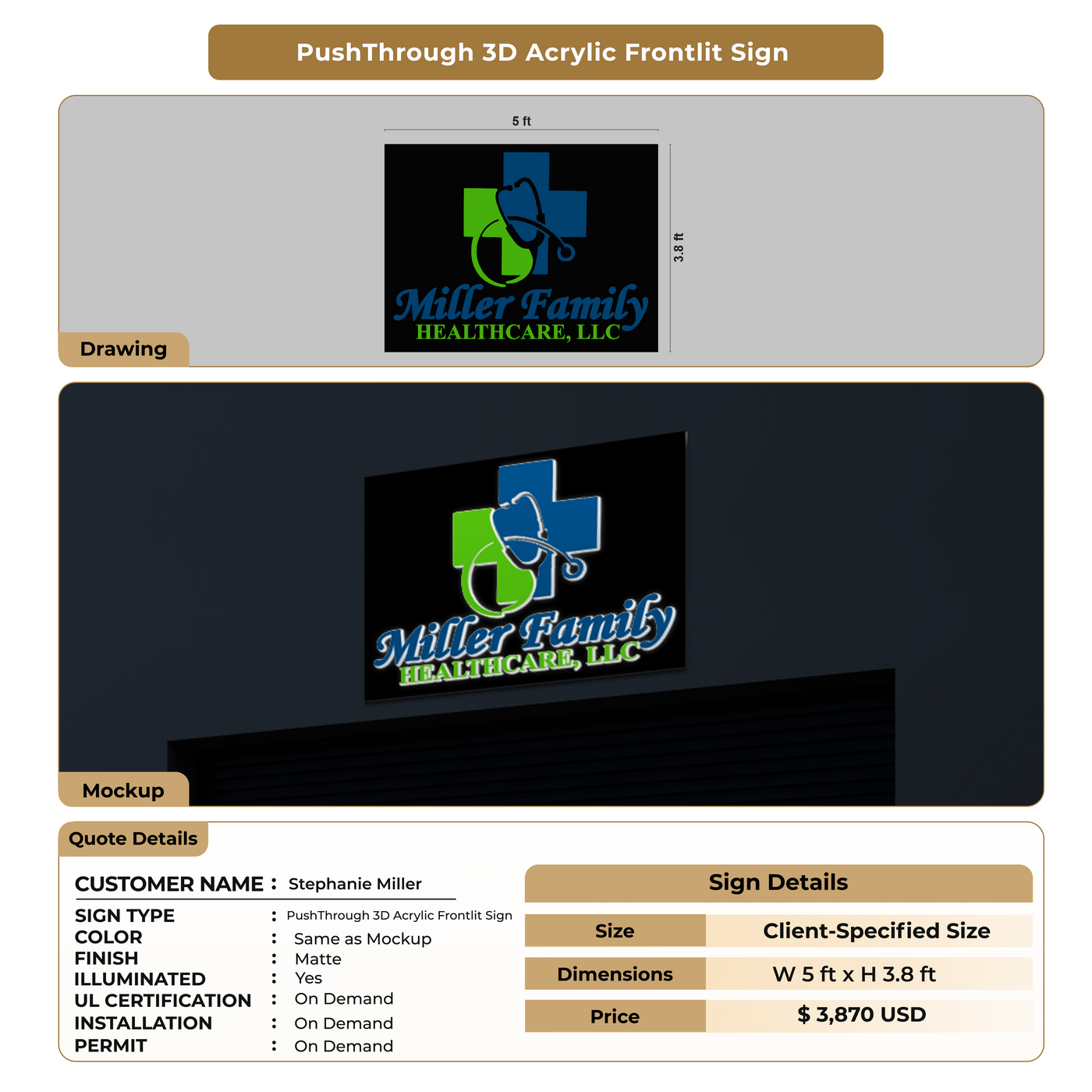 Custom Signs For Stephanie Miller