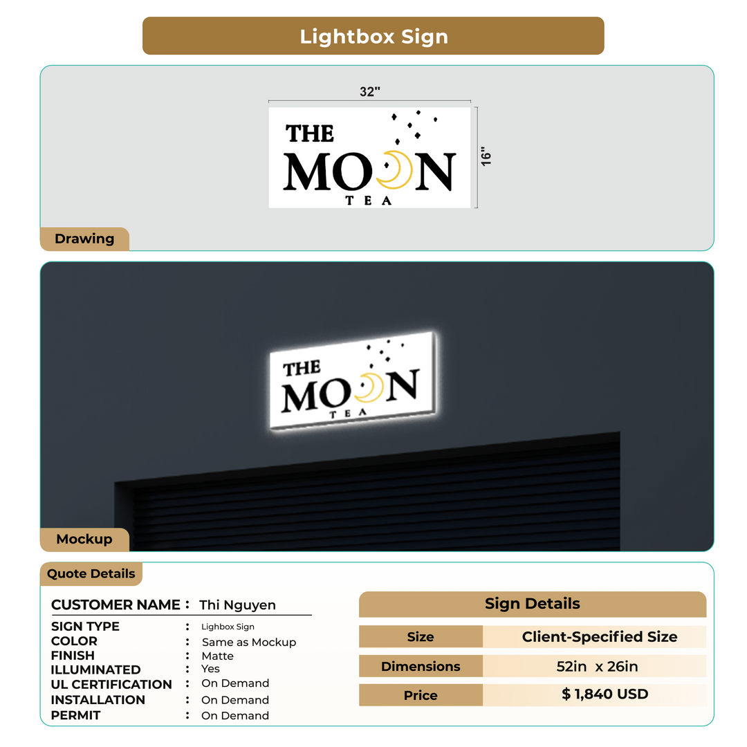 custom sign for Thi Nguyen