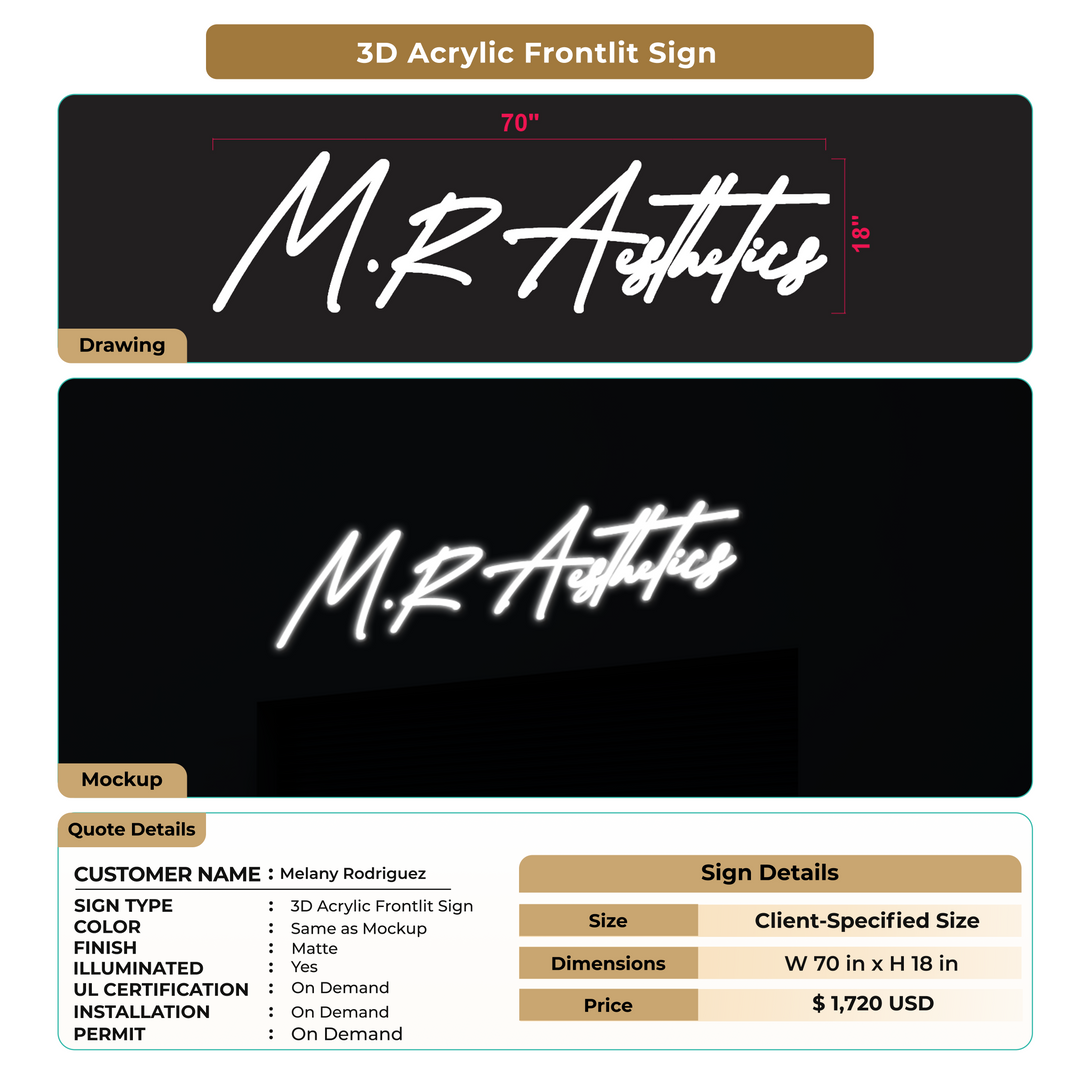 Custom Signs for Melany Rodriguez