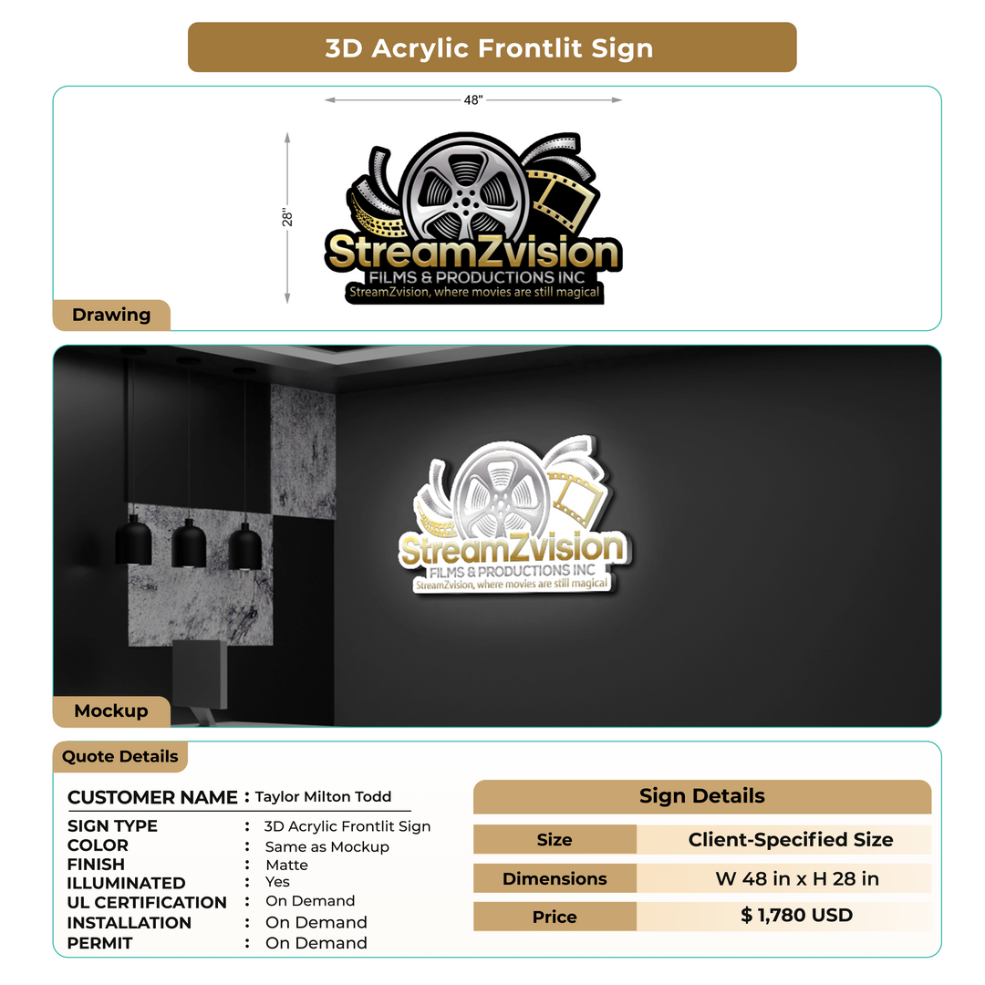 Custom Signs for Taylor Milton Todd