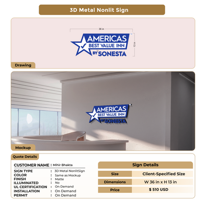 custom signs for Mihir Bhakta