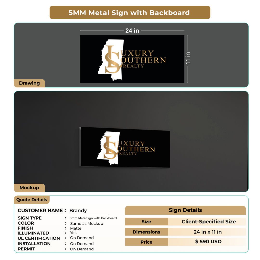 Business Signage for Brandy