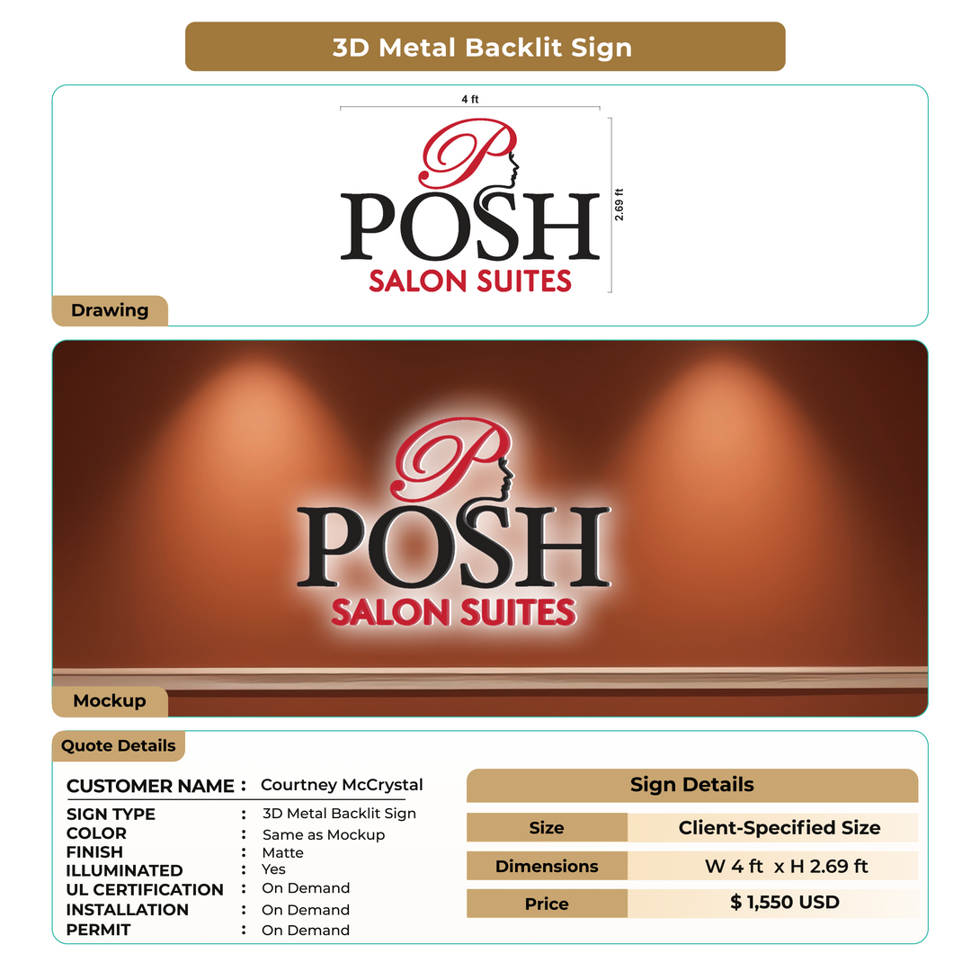 Custom Signs for Courtney McCrystal
